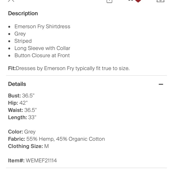 NWT Emerson Fry Medium Selma Long sleeve Mini Dress sezane Anthropologie Dawn - Picture 2 of 10